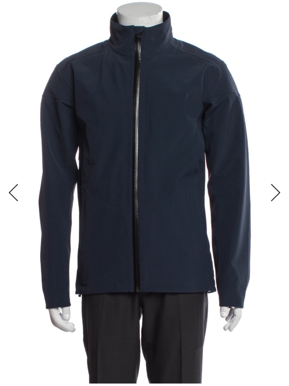Men's Navy Lightweight Zip-Front Shirt Jacket